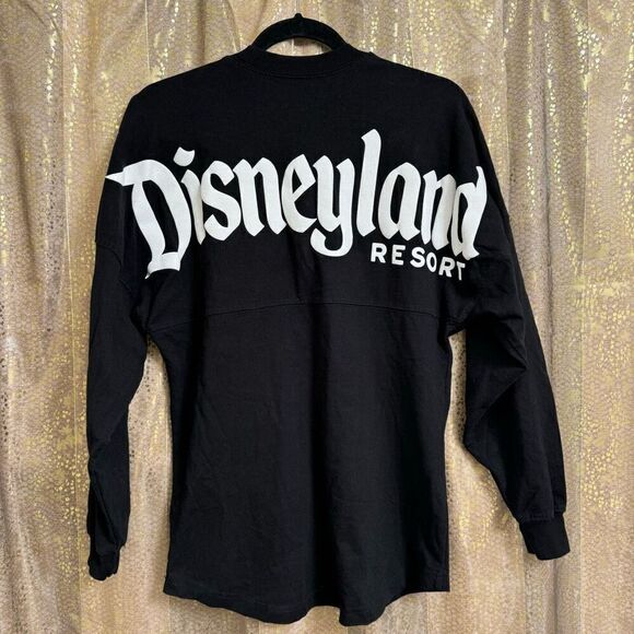 Disney Black White Long Sleeve Pullover Unisex Spirit Jersey Oversized XS - Picture 1 of 8